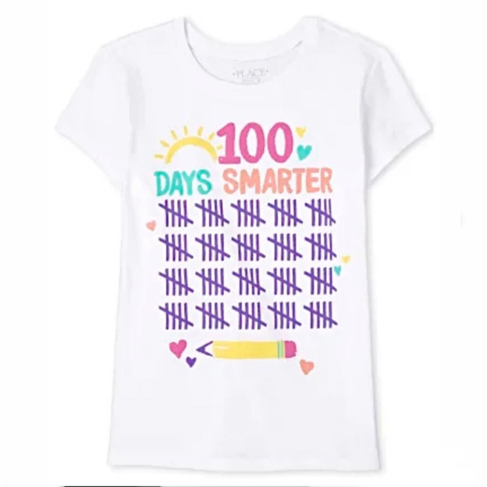 Girls 100 Days Smarter School Shirt